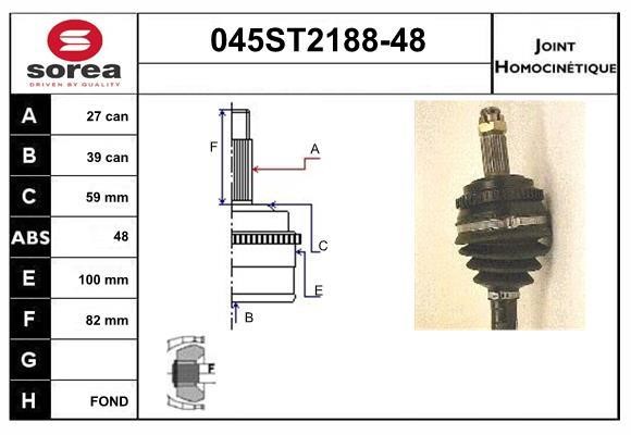 StartCar 045ST2188-48 Joint kit, drive shaft 045ST218848: Buy near me in Poland at 2407.PL - Good price!