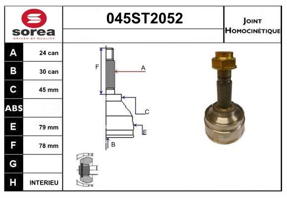 StartCar 045ST2052 Joint kit, drive shaft 045ST2052: Buy near me in Poland at 2407.PL - Good price!