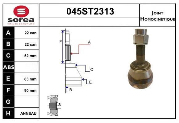 StartCar 045ST2313 ШРУС 045ST2313: Отличная цена - Купить в Польше на 2407.PL!