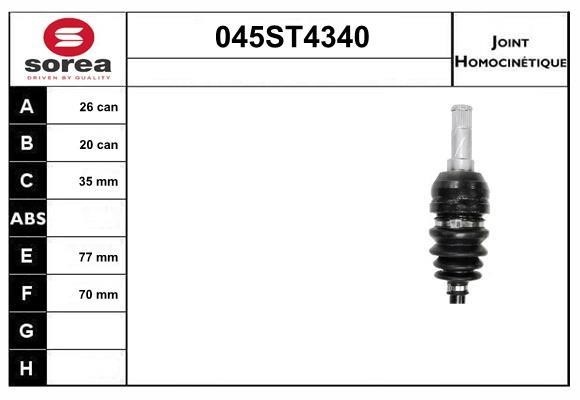 StartCar 045ST4340 Joint kit, drive shaft 045ST4340: Buy near me in Poland at 2407.PL - Good price!