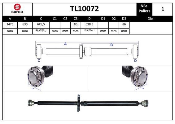 StartCar TL10072 Propshaft, axle drive TL10072: Buy near me in Poland at 2407.PL - Good price!