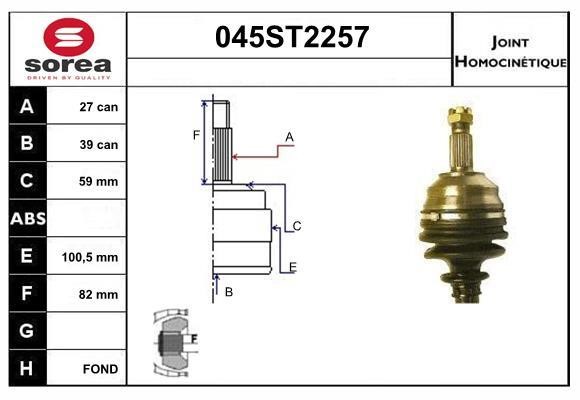 StartCar 045ST2257 Przegub homokinetyczny 045ST2257: Dobra cena w Polsce na 2407.PL - Kup Teraz!