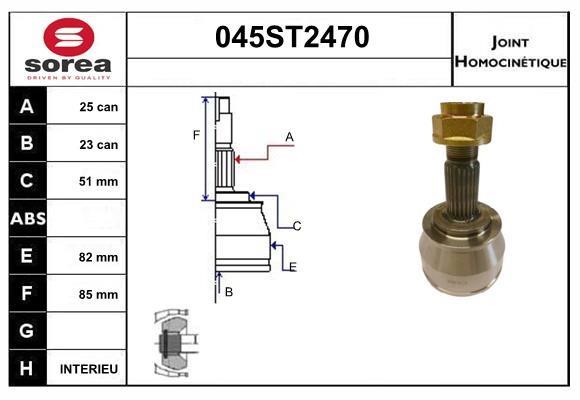 StartCar 045ST2470 Joint kit, drive shaft 045ST2470: Buy near me in Poland at 2407.PL - Good price!