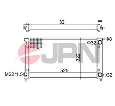 JPN 60C9053-JPN Радіатор охолодження двигуна 60C9053JPN: Купити у Польщі - Добра ціна на 2407.PL!