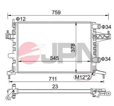 JPN 60C9031-JPN Радіатор охолодження двигуна 60C9031JPN: Приваблива ціна - Купити у Польщі на 2407.PL!