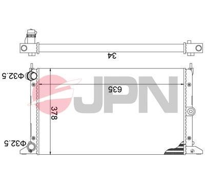 JPN 60C9068-JPN Radiator, engine cooling 60C9068JPN: Buy near me in Poland at 2407.PL - Good price!