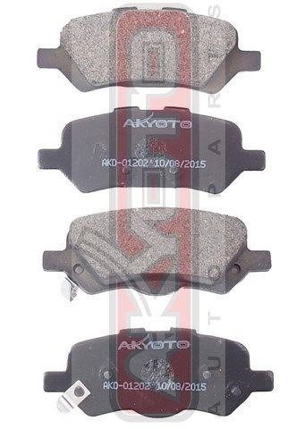 Akyoto AKD-01202 Гальмівні колодки задні, комплект AKD01202: Приваблива ціна - Купити у Польщі на 2407.PL!