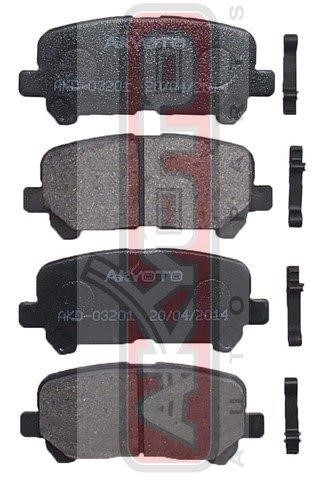 Akyoto AKD-03201 Rear disc brake pads, set AKD03201: Buy near me in Poland at 2407.PL - Good price!