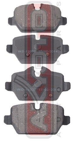 Akyoto AKD-19202 Rear disc brake pads, set AKD19202: Buy near me in Poland at 2407.PL - Good price!