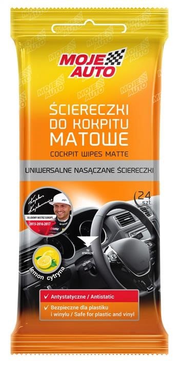 Moje Auto 5905694006176 Салфетки для очистки кокпита с матовым эффектом, 24 шт. Лемон 5905694006176: Отличная цена - Купить в Польше на 2407.PL!