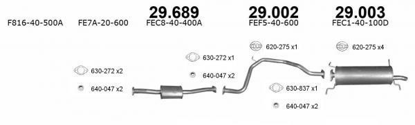Izawit 29.002 Muffler pipe 29002: Buy near me in Poland at 2407.PL - Good price!
