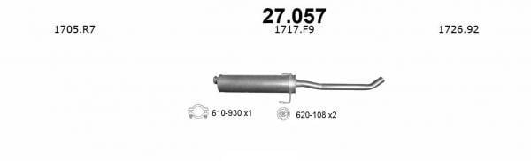 Izawit 27.057 Central silencer 27057: Buy near me in Poland at 2407.PL - Good price!