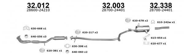 Izawit 32.012 Tłumik, część przednia 32012: Dobra cena w Polsce na 2407.PL - Kup Teraz!