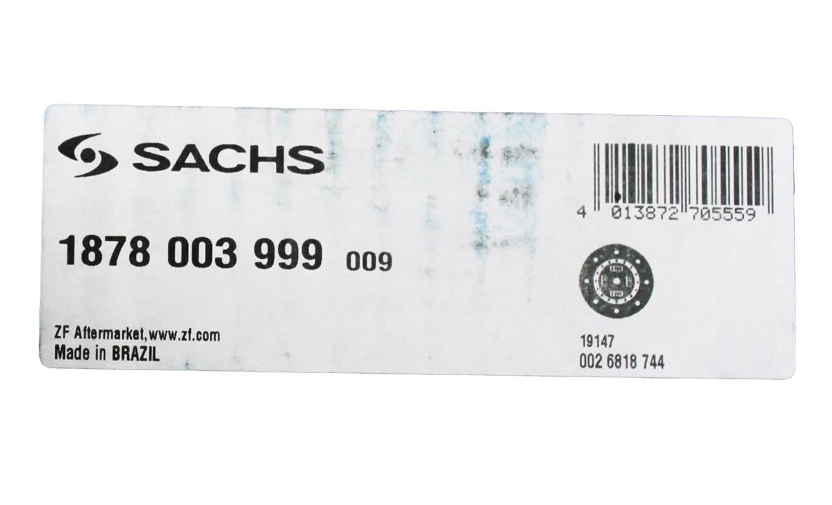SACHS 1878 003 999 Clutch disc 1878003999: Buy near me in Poland at 2407.PL - Good price!