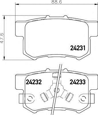 Koreastar KBPD-032 Rear disc brake pads, set KBPD032: Buy near me in Poland at 2407.PL - Good price!