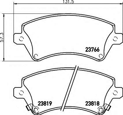 Koreastar KBPG-107 Гальмівні колодки передні, комплект KBPG107: Купити у Польщі - Добра ціна на 2407.PL!