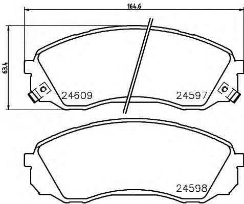 Koreastar KBPK-038 Front disc brake pads, set KBPK038: Buy near me in Poland at 2407.PL - Good price!