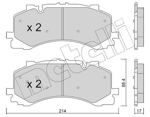 Metelli 22-1252-0 Brake Pad Set, disc brake 2212520: Buy near me in Poland at 2407.PL - Good price!
