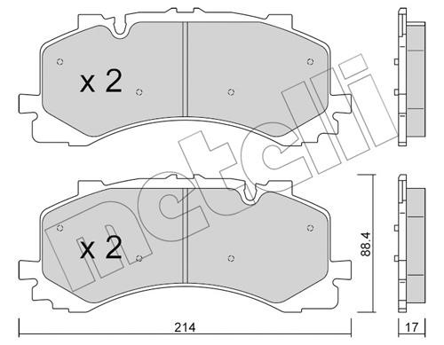 Metelli 22-1252-0 Scheibenbremsbeläge, Set 2212520: Kaufen Sie zu einem guten Preis in Polen bei 2407.PL!