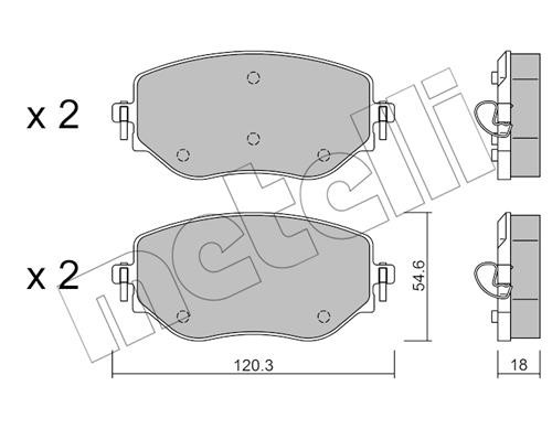 Metelli 22-1225-0 Brake Pad Set, disc brake 2212250: Buy near me in Poland at 2407.PL - Good price!