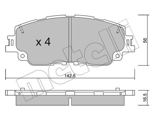 Metelli 22-1227-0 Brake Pad Set, disc brake 2212270: Buy near me in Poland at 2407.PL - Good price!