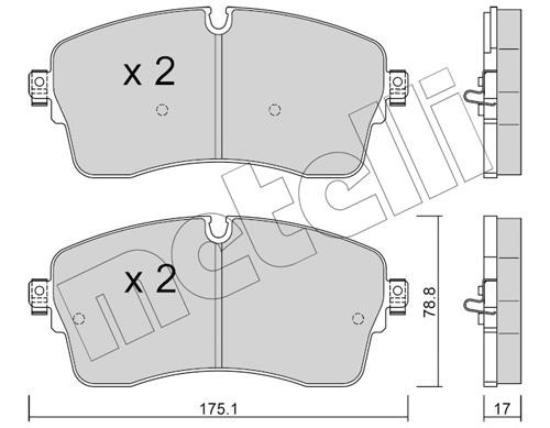 Metelli 22-1250-0 Brake Pad Set, disc brake 2212500: Buy near me in Poland at 2407.PL - Good price!