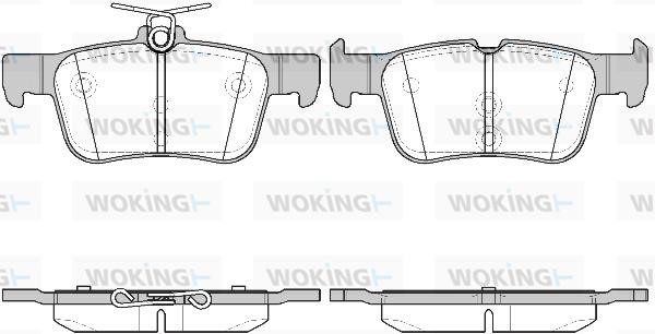 Woking P14513.42 Rear disc brake pads, set P1451342: Buy near me in Poland at 2407.PL - Good price!
