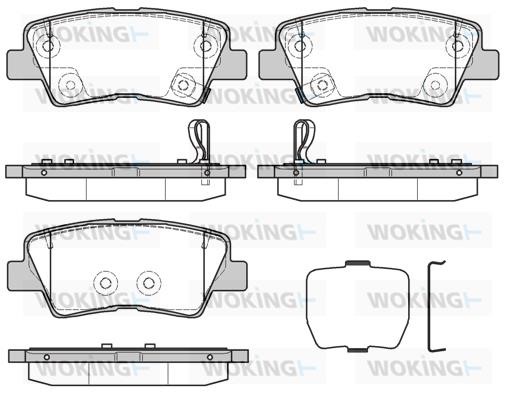 Woking P12623.30 Тормозные колодки дисковые задние, комплект P1262330: Отличная цена - Купить в Польше на 2407.PL!