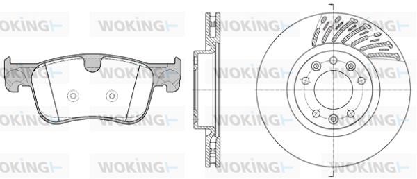 Woking 81480300 Диски гальмівні з колодками передні вентильовані, комплект 81480300: Приваблива ціна - Купити у Польщі на 2407.PL!