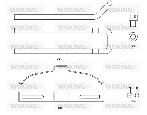 Woking ACA8569.00 Montagesatz für Bremsbacken ACA856900: Kaufen Sie zu einem guten Preis in Polen bei 2407.PL!
