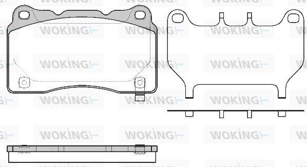 Woking P7663.64 Brake Pad Set, disc brake P766364: Buy near me in Poland at 2407.PL - Good price!