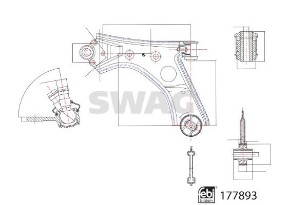 SWAG 33 10 4356 Track Control Arm 33104356: Buy near me in Poland at 2407.PL - Good price!