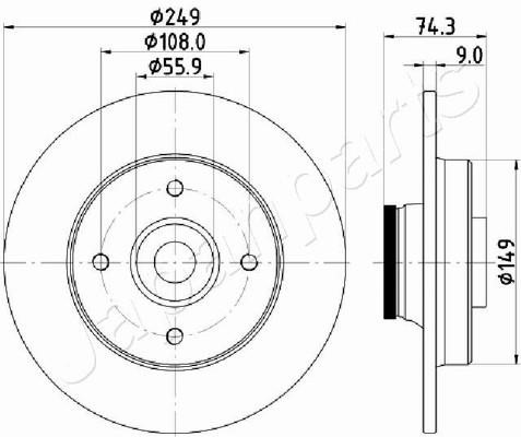 Japanparts DP-0607 Tarcza hamulcowa tylna, niewentylowana DP0607: Dobra cena w Polsce na 2407.PL - Kup Teraz!