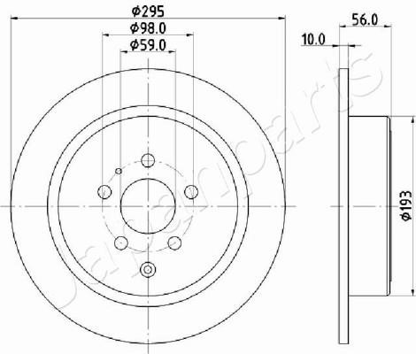 Japanparts DP-0608 Тормозной диск задний невентилируемый DP0608: Отличная цена - Купить в Польше на 2407.PL!