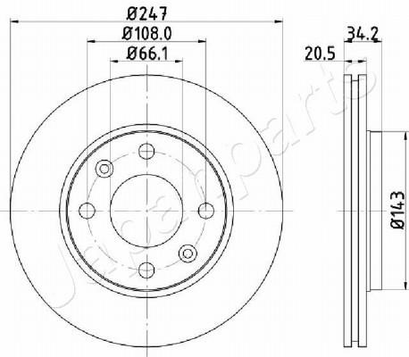 Japanparts DI-0628 Innenbelüftete Bremsscheibe vorne DI0628: Kaufen Sie zu einem guten Preis in Polen bei 2407.PL!