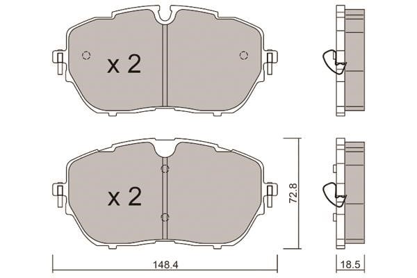 Aisin BPPE-1025 Brake Pad Set, disc brake BPPE1025: Buy near me in Poland at 2407.PL - Good price!