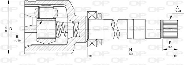 Open parts CVJ572420 Шарнір рівних кутових швидкостей (ШРКШ) CVJ572420: Приваблива ціна - Купити у Польщі на 2407.PL!