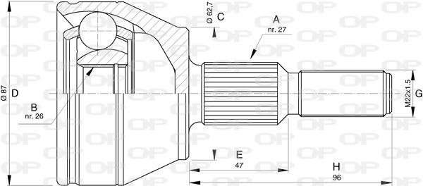 Open parts CVJ5751.10 Joint Kit, drive shaft CVJ575110: Buy near me in Poland at 2407.PL - Good price!