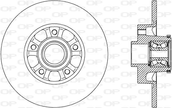 Open parts BDA2802.30 Rear brake disc, non-ventilated BDA280230: Buy near me in Poland at 2407.PL - Good price!