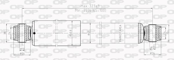 Open parts SAB8020.32 Амортизатор подвески задний газомасляный SAB802032: Отличная цена - Купить в Польше на 2407.PL!
