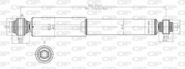 Open parts SAB8059.32 Rear oil and gas suspension shock absorber SAB805932: Buy near me in Poland at 2407.PL - Good price!