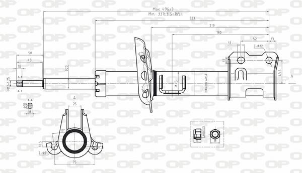 Open parts SAB8054.31 Амортизатор подвески передний правый газомасляный SAB805431: Купить в Польше - Отличная цена на 2407.PL!