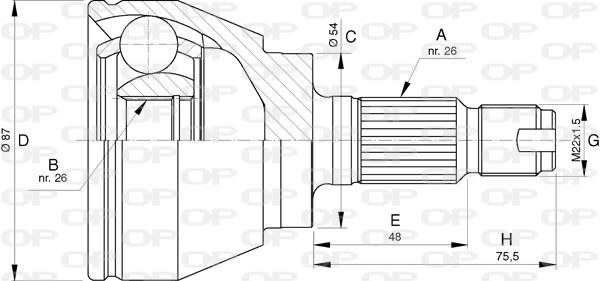 Open parts CVJ5746.10 Joint Kit, drive shaft CVJ574610: Buy near me in Poland at 2407.PL - Good price!