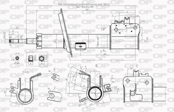 Open parts SAB8218.31 Амортизатор подвески передний левый газомасляный SAB821831: Отличная цена - Купить в Польше на 2407.PL!