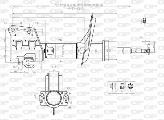 Open parts SAB8021.31 Амортизатор підвіски передній газомасляний SAB802131: Приваблива ціна - Купити у Польщі на 2407.PL!