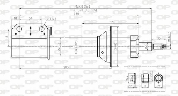 Open parts SAB8128.31 Амортизатор подвески передний газомасляный SAB812831: Отличная цена - Купить в Польше на 2407.PL!