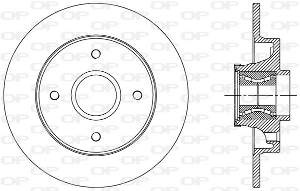 Open parts BDR2510.30 Rear brake disc, non-ventilated BDR251030: Buy near me in Poland at 2407.PL - Good price!