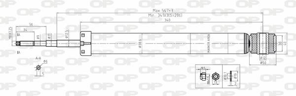 Open parts SAB8112.12 Rear oil shock absorber SAB811212: Buy near me in Poland at 2407.PL - Good price!