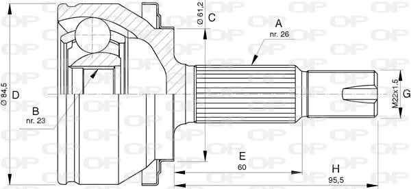 Open parts CVJ5739.10 Комплект шарнірів, приводний вал CVJ573910: Купити у Польщі - Добра ціна на 2407.PL!