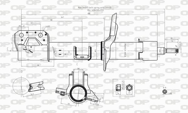 Open parts SAB8238.31 Амортизатор подвески передний левый газомасляный SAB823831: Отличная цена - Купить в Польше на 2407.PL!